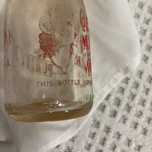 Vintage Rare 3 Quart Milk Bottle Betty’s MaltOMilk Atl Ga Dairy Purity Drink Co